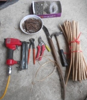 อุปกรณ์สำหรับจักสานหวาย